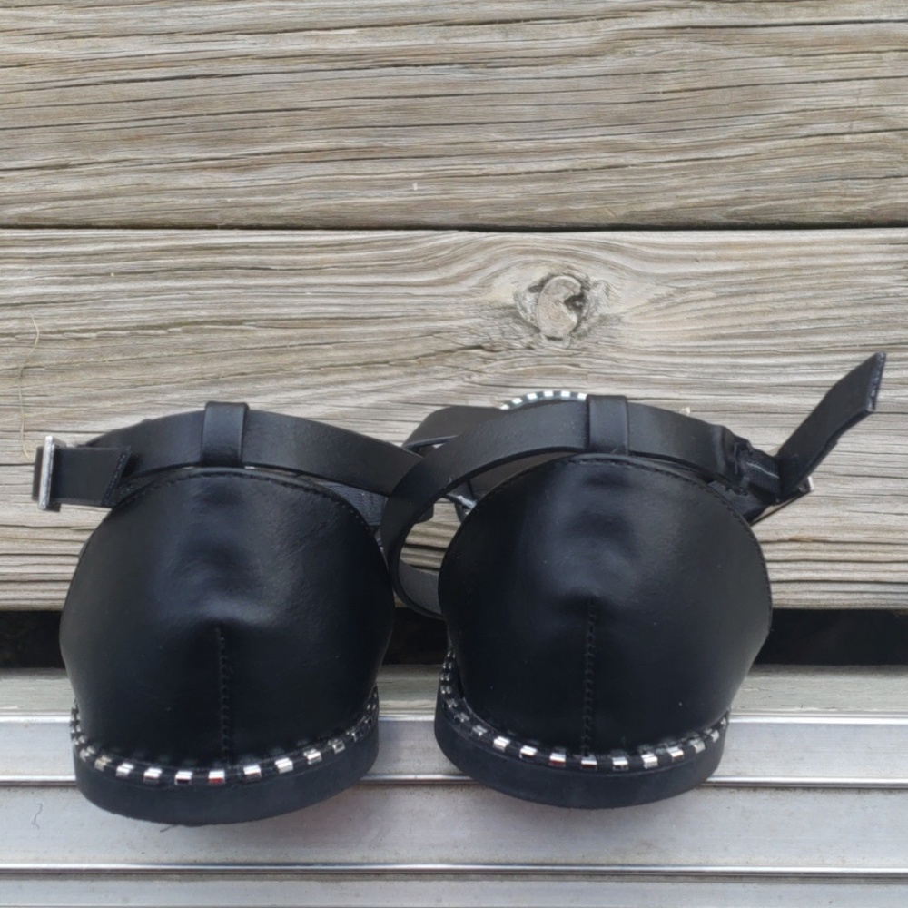 Size 8 LAST🔥 Black Sandals with Mini Studs - Picture 7 of 7